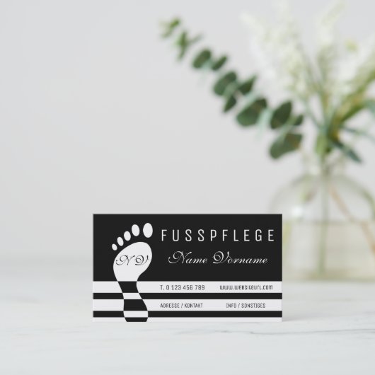 fusspflege visitenkarte (Stehend Vorderseite)