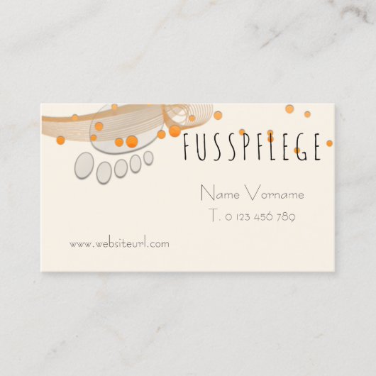 fußpflege visitenkarte (Vorderseite)