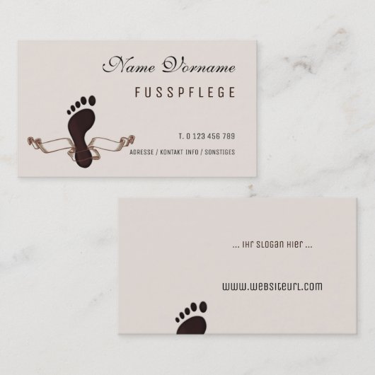 fusspflege visitenkarte (Vorne/Hinten)