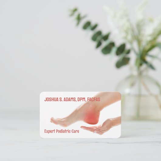 Fußpflege Visitenkarte (Stehend Vorderseite)