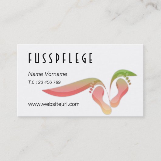 fusspflege visitenkarte (Vorderseite)