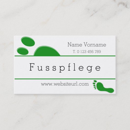 fusspflege visitenkarte (Vorderseite)