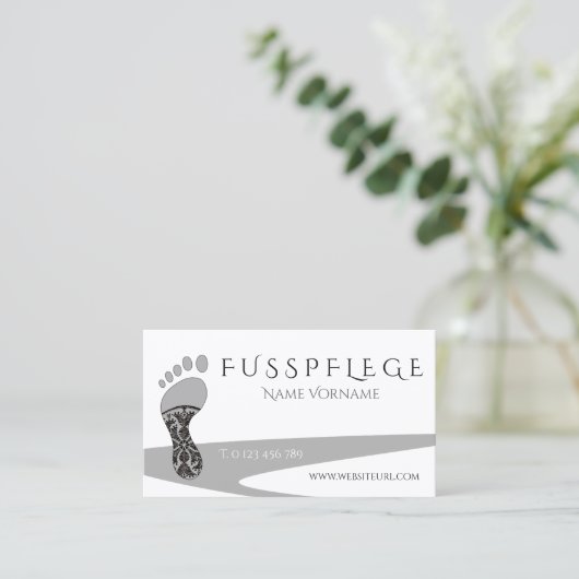 fusspflege visitenkarte (Stehend Vorderseite)