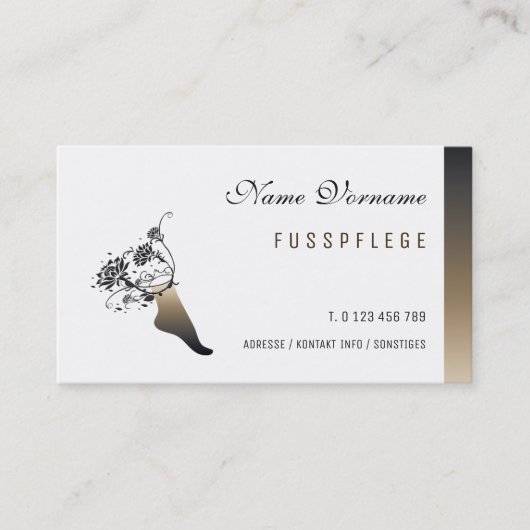 fusspflege visitenkarte (Vorderseite)
