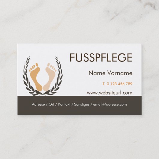 fusspflege visitenkarte (Vorderseite)