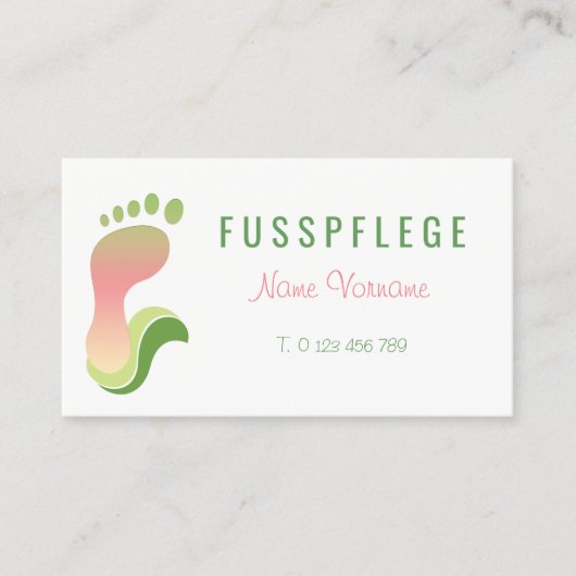 fußpflege visitenkarte (Vorderseite)