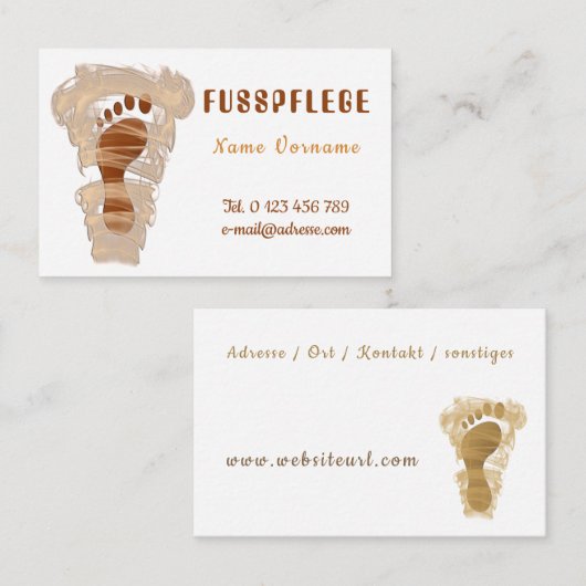 Fusspflege Visitenkarte (Vorne/Hinten)