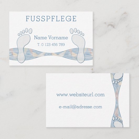Fußpflege Visitenkarte (Vorne/Hinten)