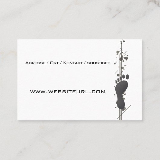 Fusspflege Visitenkarte (Rückseite)