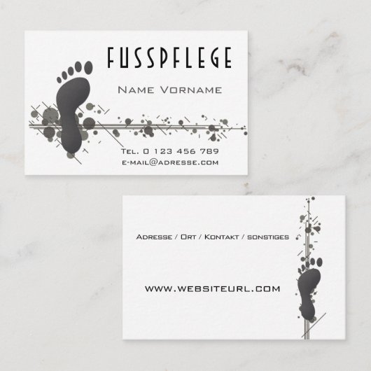 Fusspflege Visitenkarte (Vorne/Hinten)