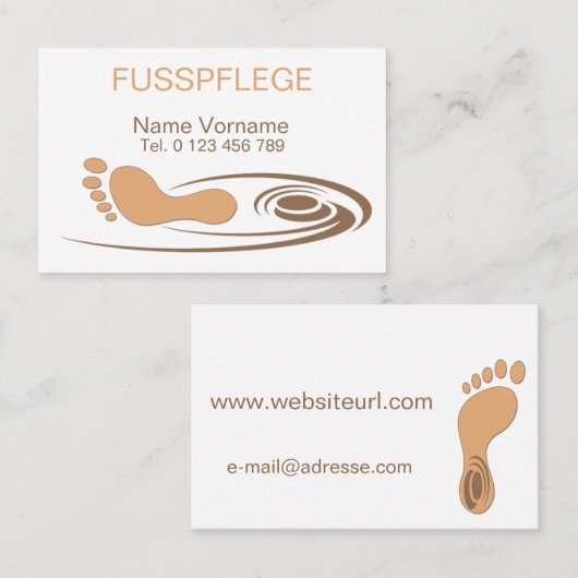 Fusspflege Visitenkarte (Vorne/Hinten)