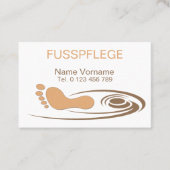 Fusspflege Visitenkarte (Vorderseite)