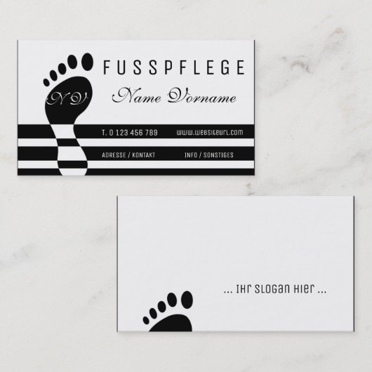 fusspflege visitenkarte (Vorne/Hinten)