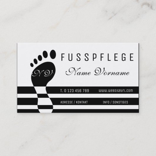 fusspflege visitenkarte (Vorderseite)