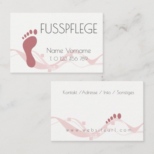 fusspflege visitenkarte (Vorne/Hinten)