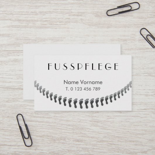 fusspflege visitenkarte (Vorderseite/Rückseite Beispiel)