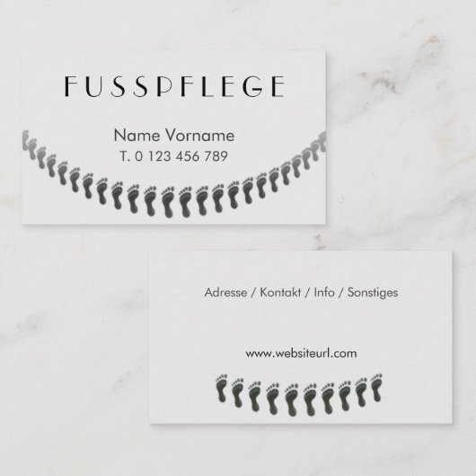 fusspflege visitenkarte (Vorne/Hinten)