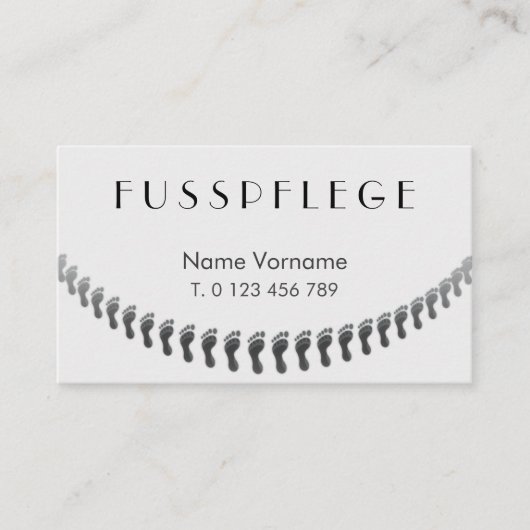 fusspflege visitenkarte (Vorderseite)