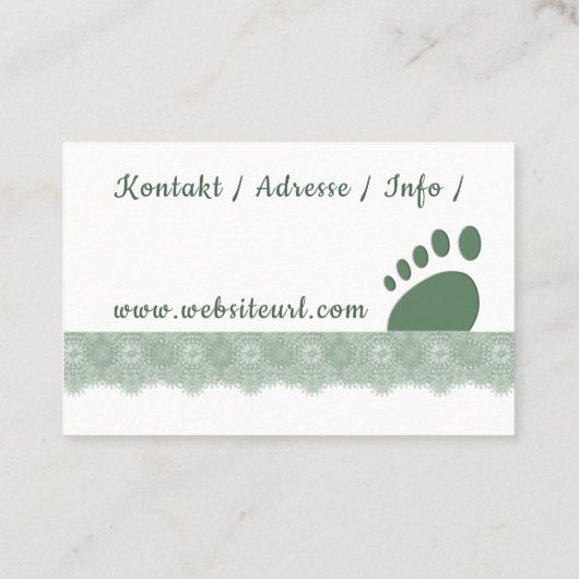 Fusspflege Visitenkarte (Rückseite)