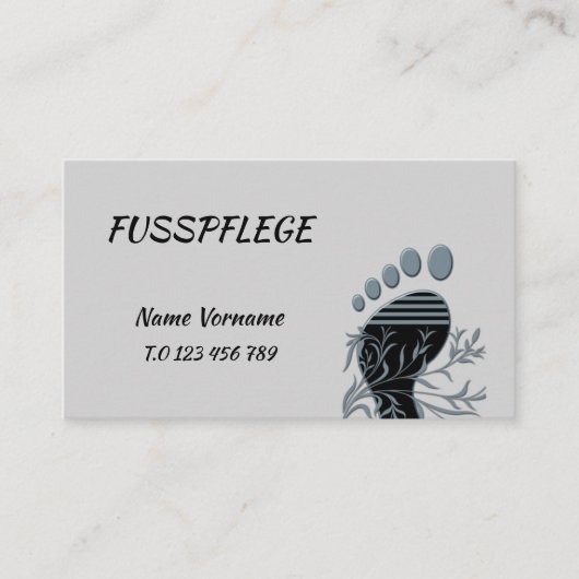 Fusspflege Visitenkarte (Vorderseite)