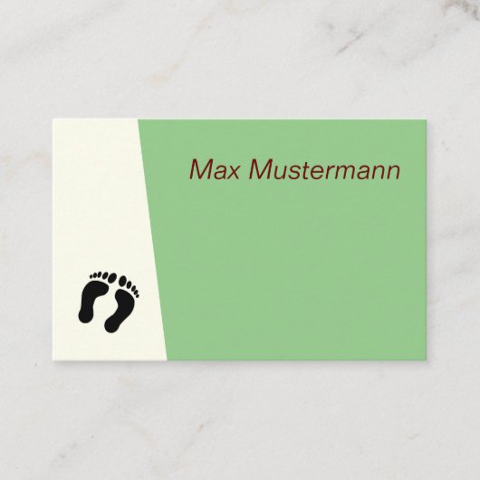 Fußpflege Visitenkarte (Vorderseite)