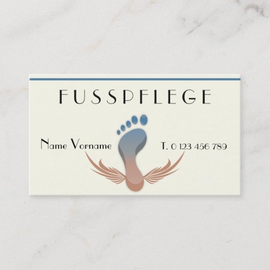 fusspflege visitenkarte (Vorderseite)