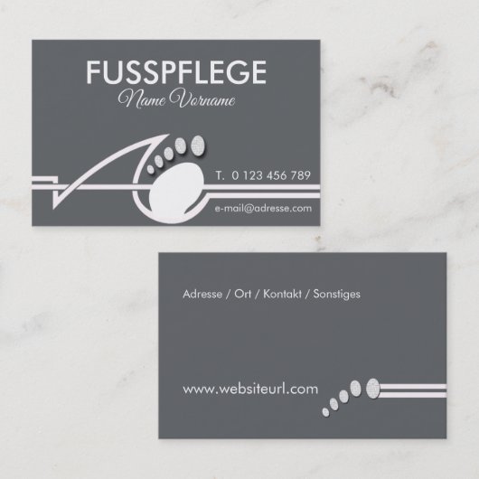 fusspflege visitenkarte (Vorne/Hinten)