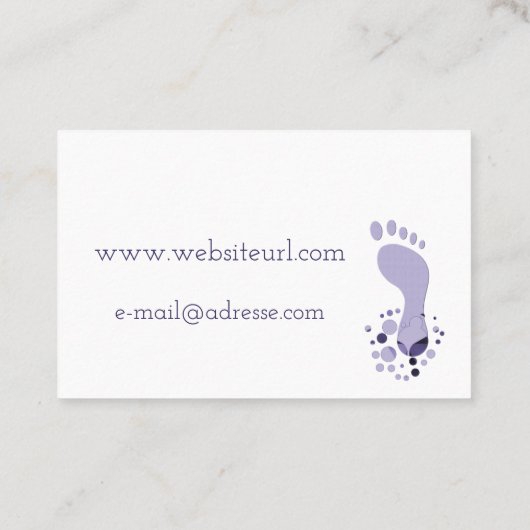 Fusspflege Visitenkarte (Rückseite)