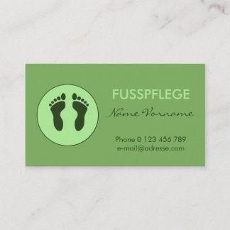 fusspflege visitenkarte