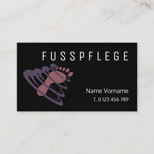 fußpflege visitenkarte (Vorderseite)