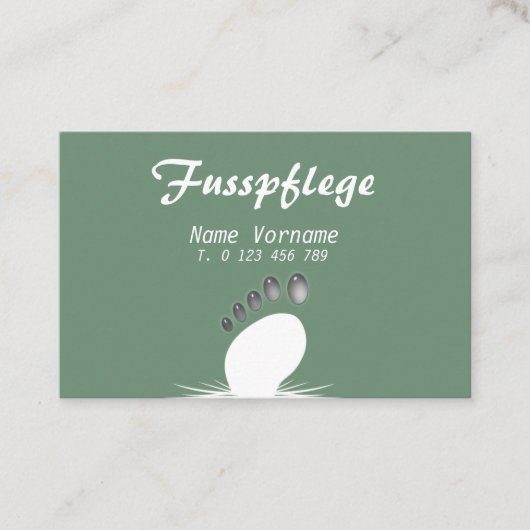 Fusspflege Visitenkarte (Vorderseite)