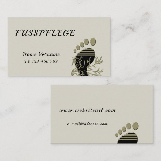 Fusspflege Visitenkarte (Vorne/Hinten)