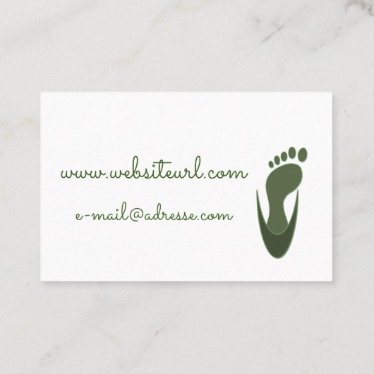 Fusspflege Visitenkarte (Rückseite)