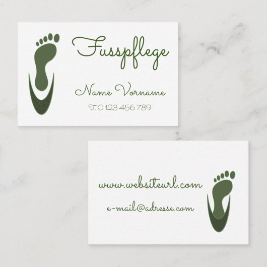 Fusspflege Visitenkarte (Vorne/Hinten)
