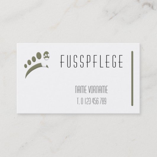 fusspflege visitenkarte (Vorderseite)