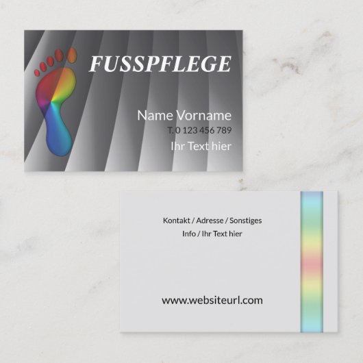 fusspflege visitenkarte (Vorne/Hinten)