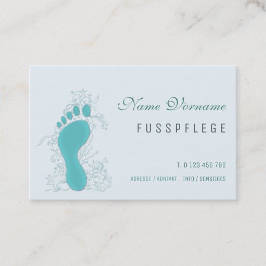 fusspflege visitenkarte (Vorderseite)