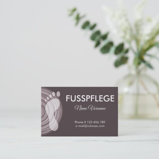 fusspflege visitenkarte (Stehend Vorderseite)
