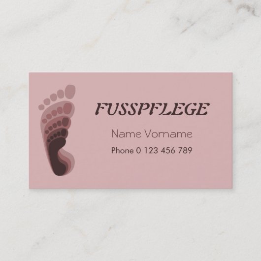 fusspflege visitenkarte (Vorderseite)