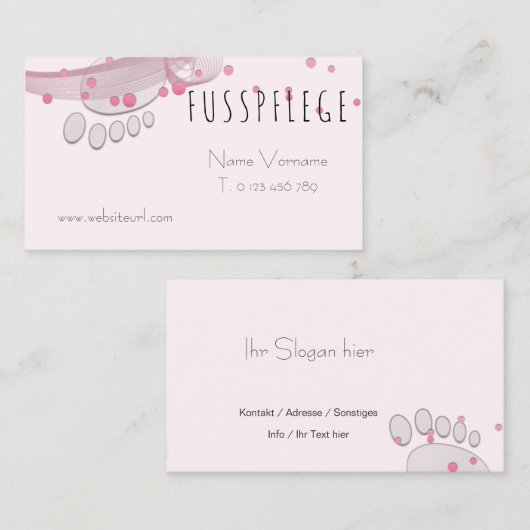 fußpflege visitenkarte (Vorne/Hinten)