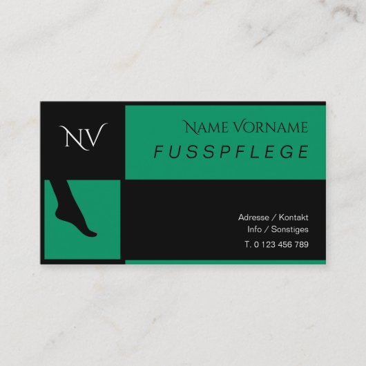 fusspflege visitenkarte (Vorderseite)