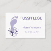 Fusspflege Visitenkarte (Vorderseite)