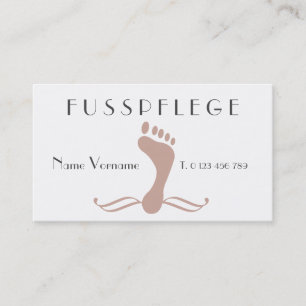 fußpflege visitenkarte