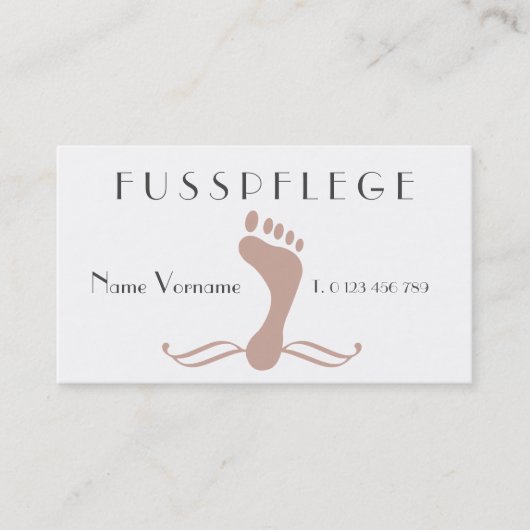 fußpflege visitenkarte (Vorderseite)