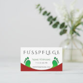 fußpflege visitenkarte (Stehend Vorderseite)