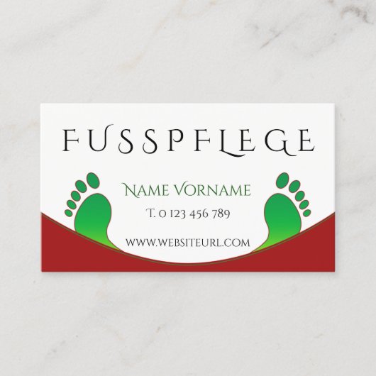 fußpflege visitenkarte (Vorderseite)