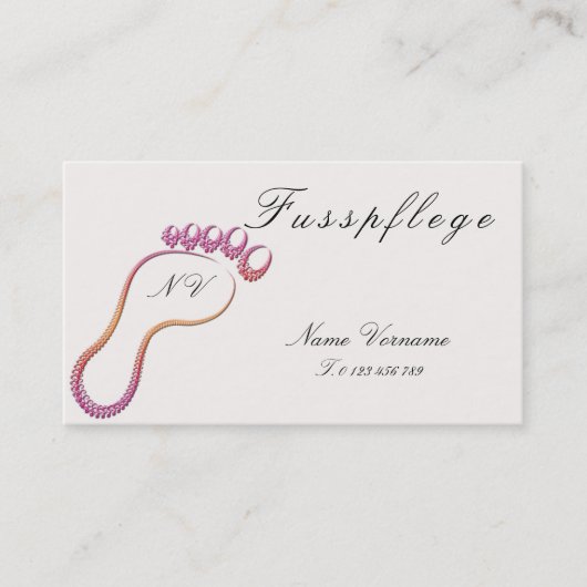 fusspflege visitenkarte (Vorderseite)