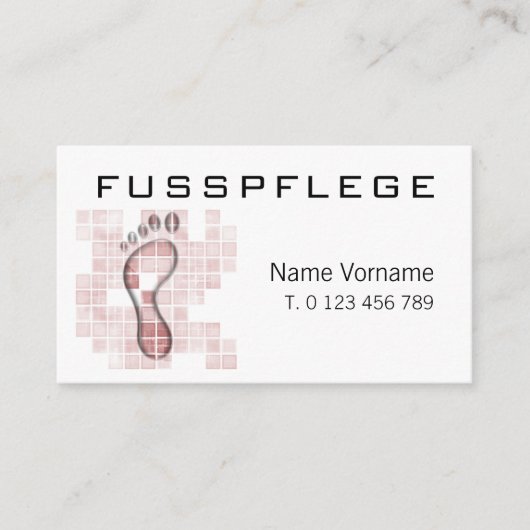 fusspflege visitenkarte (Vorderseite)