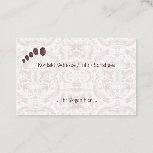 fusspflege visitenkarte (Rückseite)