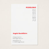 Fußpflege Visitenkarten (Rückseite)